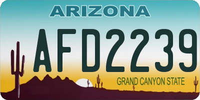 AZ license plate AFD2239