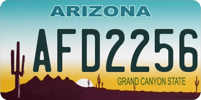 AZ license plate AFD2256