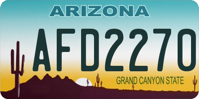 AZ license plate AFD2270