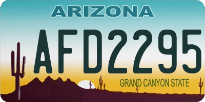 AZ license plate AFD2295