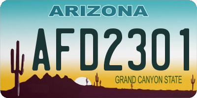 AZ license plate AFD2301