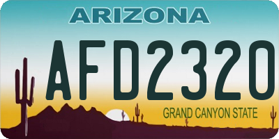 AZ license plate AFD2320