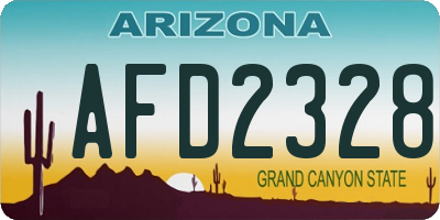 AZ license plate AFD2328