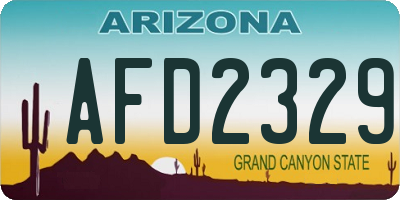 AZ license plate AFD2329