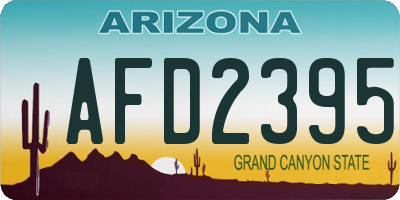 AZ license plate AFD2395