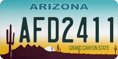 AZ license plate AFD2411