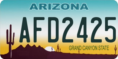 AZ license plate AFD2425