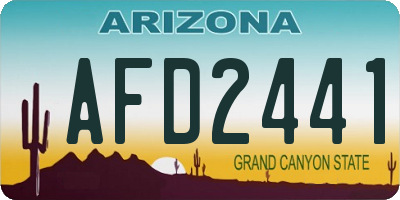 AZ license plate AFD2441