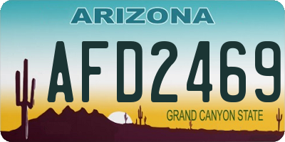AZ license plate AFD2469