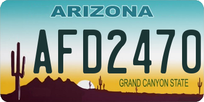 AZ license plate AFD2470