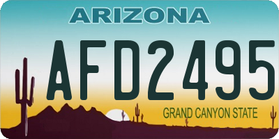 AZ license plate AFD2495