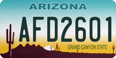AZ license plate AFD2601
