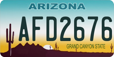 AZ license plate AFD2676