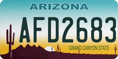 AZ license plate AFD2683