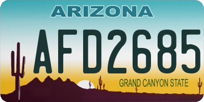 AZ license plate AFD2685