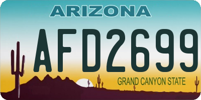 AZ license plate AFD2699