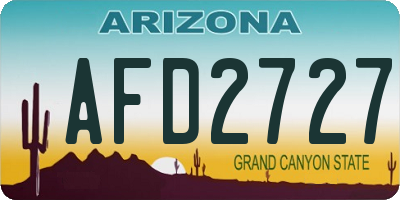AZ license plate AFD2727