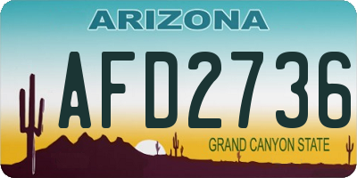 AZ license plate AFD2736
