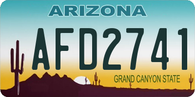 AZ license plate AFD2741