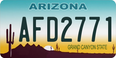 AZ license plate AFD2771