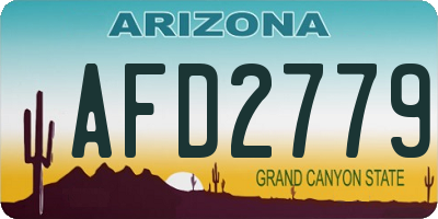 AZ license plate AFD2779