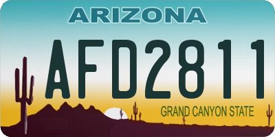 AZ license plate AFD2811
