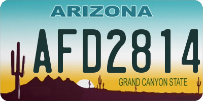 AZ license plate AFD2814