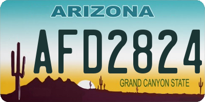 AZ license plate AFD2824