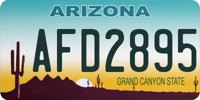 AZ license plate AFD2895