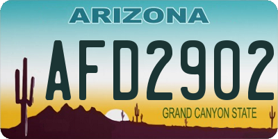 AZ license plate AFD2902