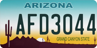 AZ license plate AFD3044