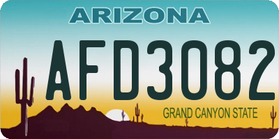 AZ license plate AFD3082