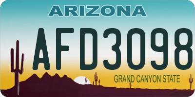 AZ license plate AFD3098