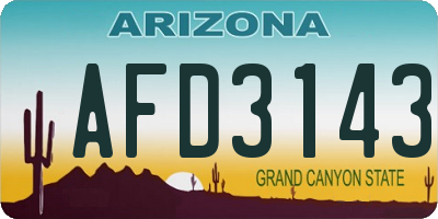 AZ license plate AFD3143