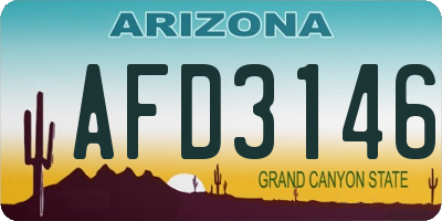 AZ license plate AFD3146
