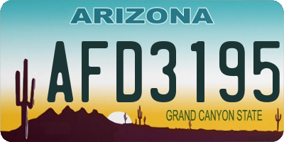 AZ license plate AFD3195