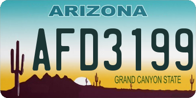 AZ license plate AFD3199