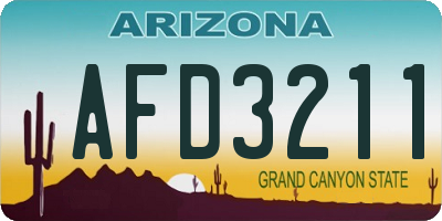 AZ license plate AFD3211