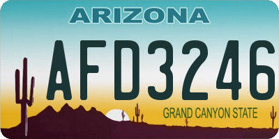 AZ license plate AFD3246