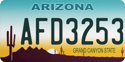AZ license plate AFD3253