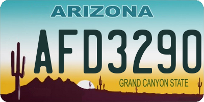 AZ license plate AFD3290