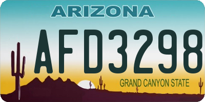 AZ license plate AFD3298