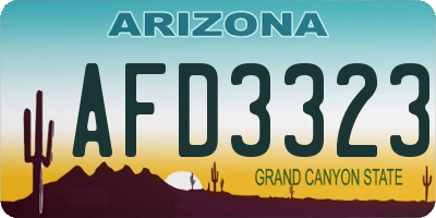 AZ license plate AFD3323