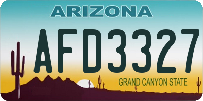 AZ license plate AFD3327