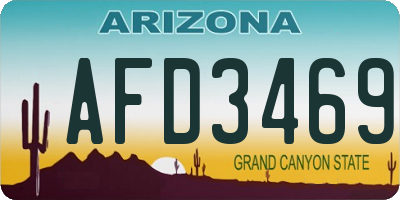 AZ license plate AFD3469