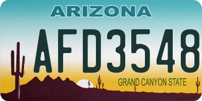 AZ license plate AFD3548