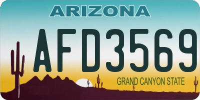 AZ license plate AFD3569