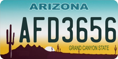 AZ license plate AFD3656