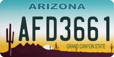 AZ license plate AFD3661