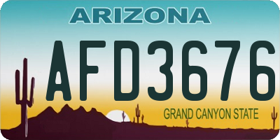 AZ license plate AFD3676